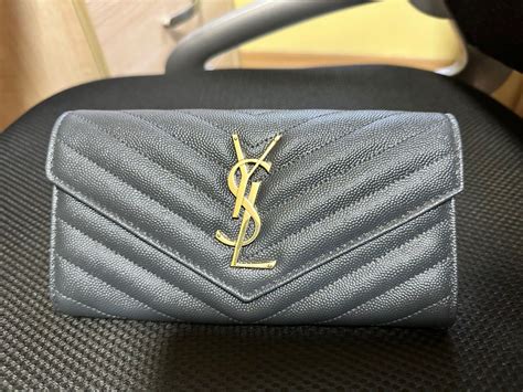 ysl dark smog wallet|Saint Laurent YSL Monogram Large Flap Wallet in .